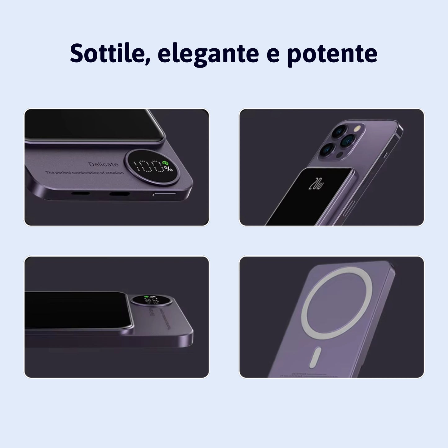 Powerbank magnetica e wireless