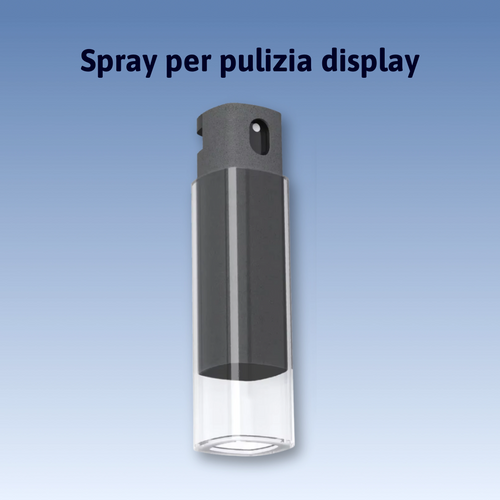 Spray per pulizia display